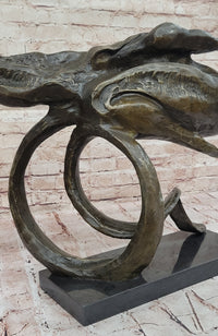 Abstract Bronze Whale Sculpture by Dali - Unique Marine Art