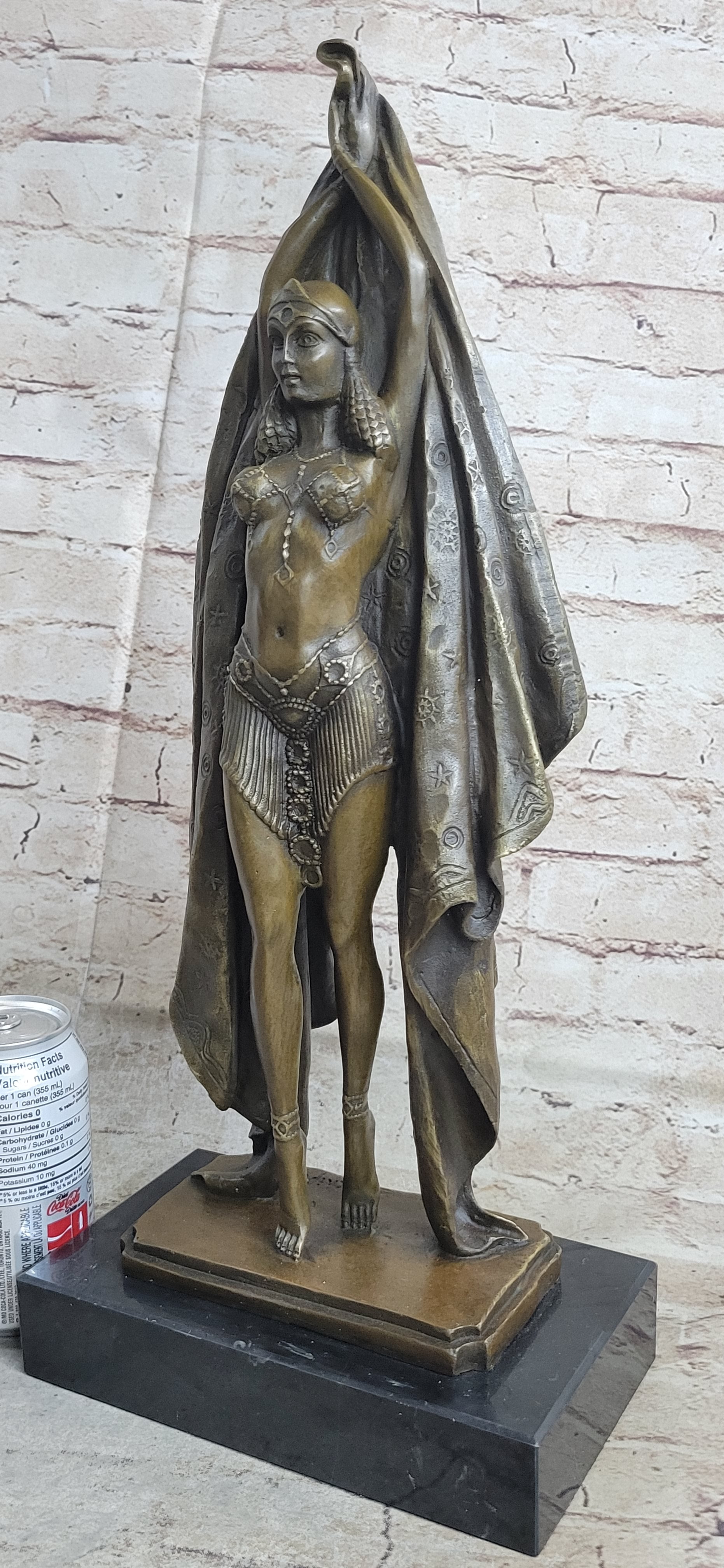 Signed Chiparus Dancer Art Deco Bronze Sculpture Russian Ballet