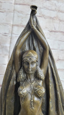 Signed Chiparus Dancer Art Deco Bronze Sculpture Russian Ballet