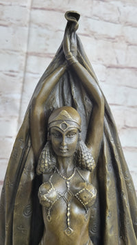 Signed Chiparus Dancer Art Deco Bronze Sculpture Russian Ballet