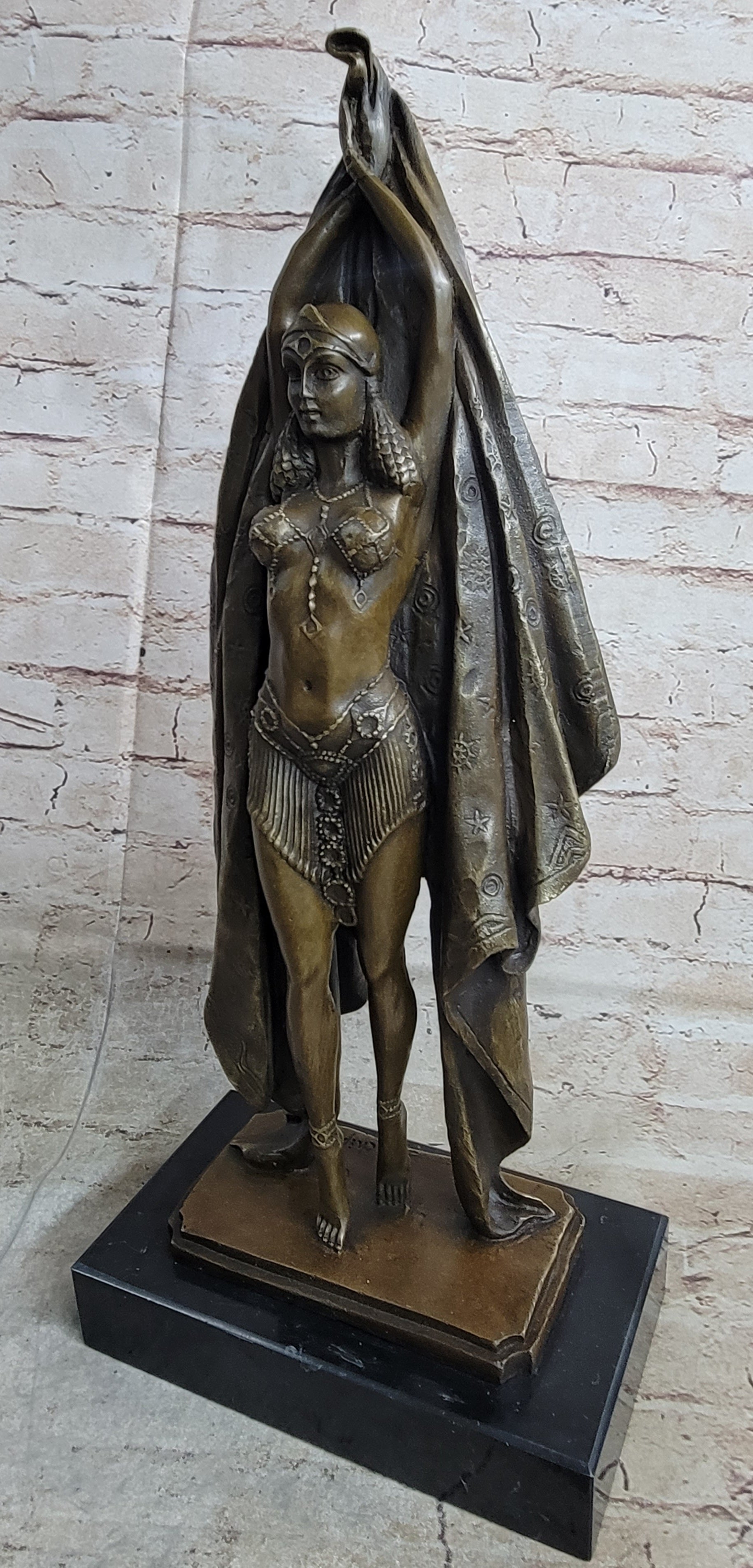 Signed Chiparus Dancer Art Deco Bronze Sculpture Russian Ballet