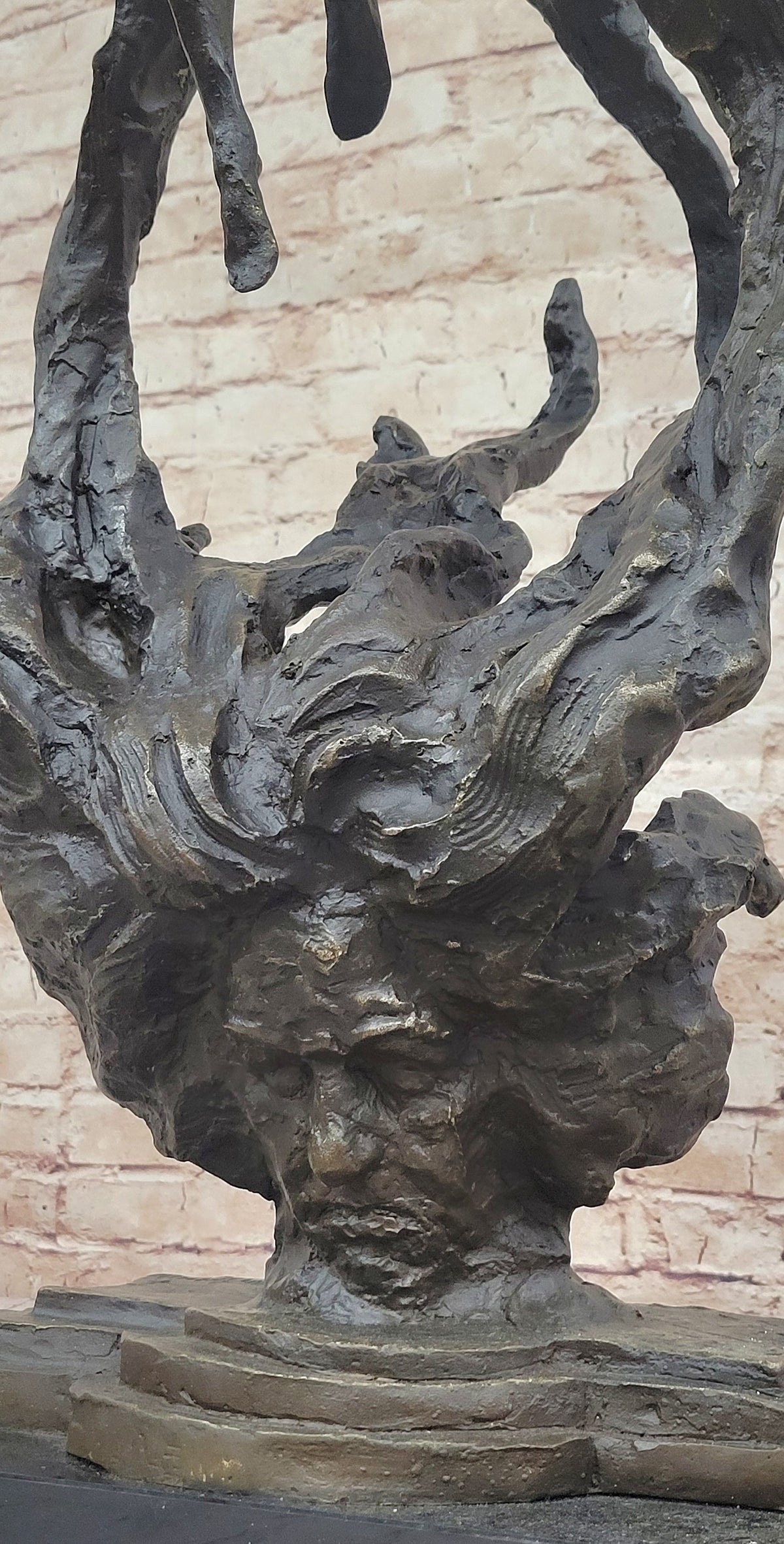 Floating Levitating Nude Woman Surrealist Modern Art Original Bronze Sculpture by Patoue