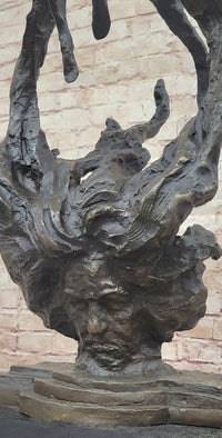 Floating Levitating Nude Woman Surrealist Modern Art Original Bronze Sculpture by Patoue