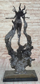Floating Levitating Nude Woman Surrealist Modern Art Original Bronze Sculpture by Patoue