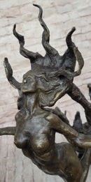 Floating Levitating Nude Woman Surrealist Modern Art Original Bronze Sculpture by Patoue