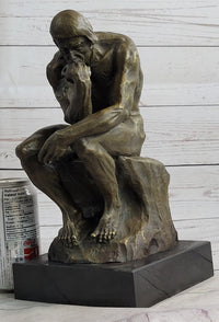 The Thinker by Auguste Rodin Bronze Metal Art 12" x 6"