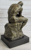 The Thinker by Auguste Rodin Bronze Metal Art 12" x 6"