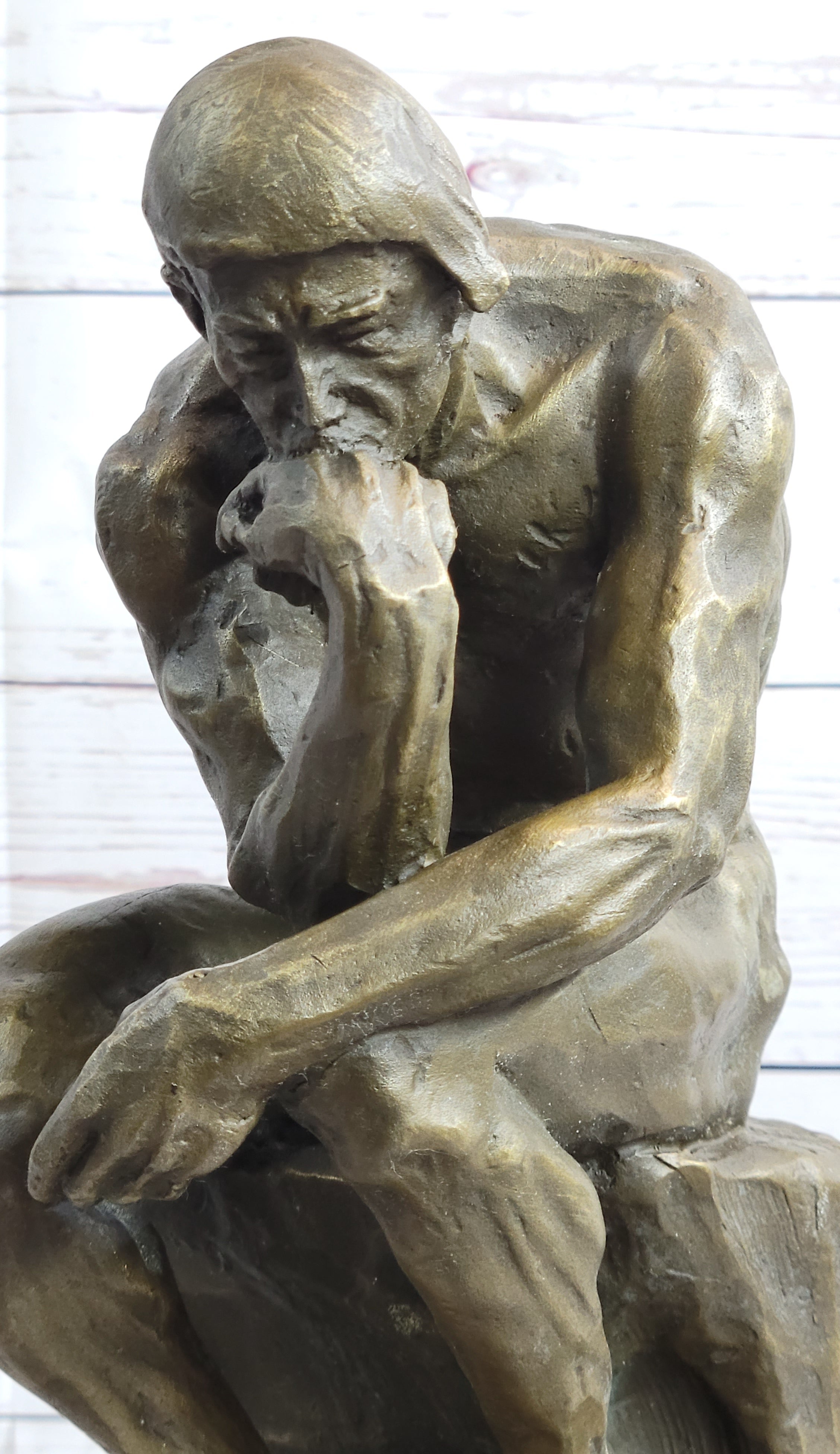 The Thinker by Auguste Rodin Bronze Metal Art 12" x 6"