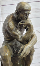The Thinker by Auguste Rodin Bronze Metal Art 12" x 6"