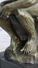 The Thinker by Auguste Rodin Bronze Metal Art 12" x 6"