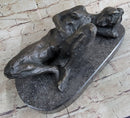 Erotic Nude Girl Touching Herself Female Figure Bronze Statue Sculpture 5" x 13"