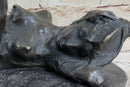 Erotic Nude Girl Touching Herself Female Figure Bronze Statue Sculpture 5" x 13"