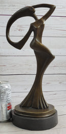 Abstract Surrealist Female Figure Modern Art Bronze Sculpture