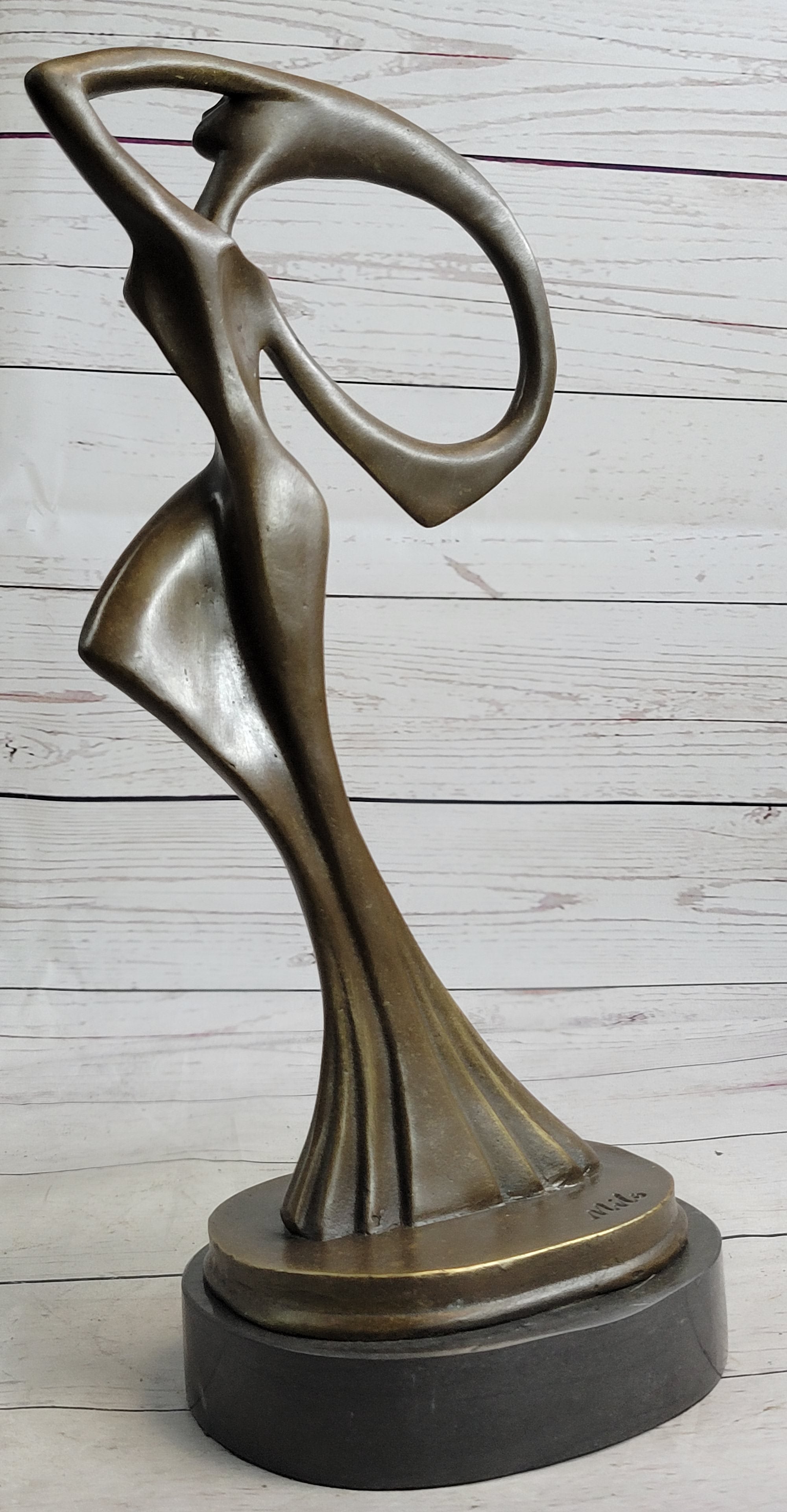 Abstract Surrealist Female Figure Modern Art Bronze Sculpture