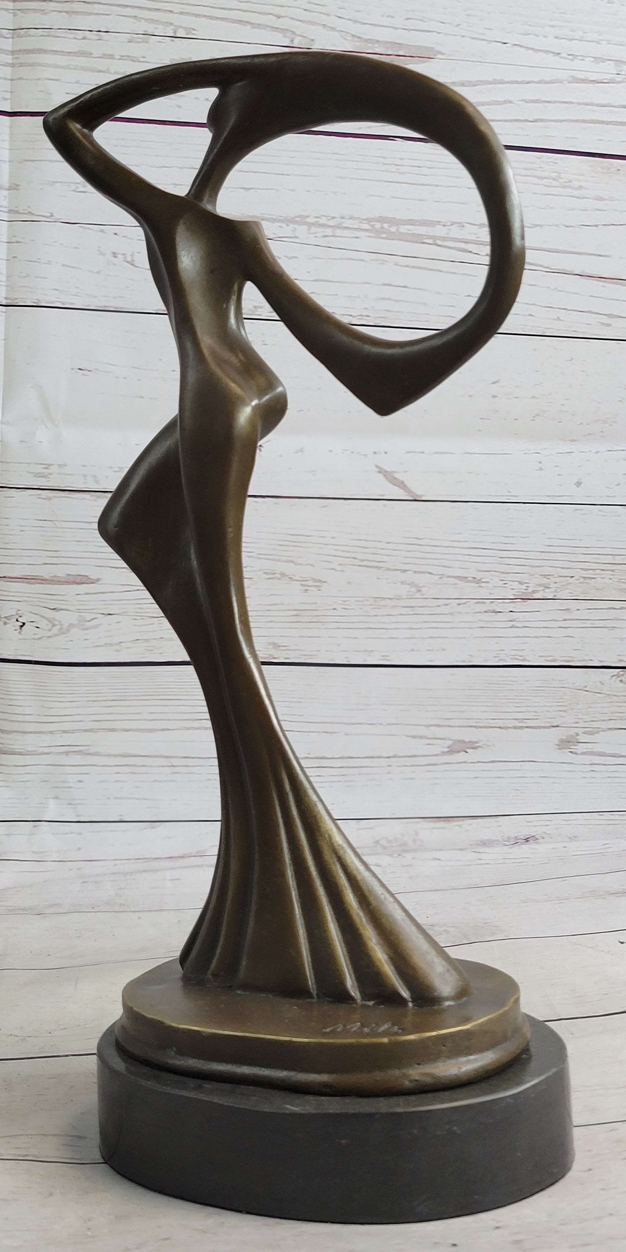 Abstract Surrealist Female Figure Modern Art Bronze Sculpture