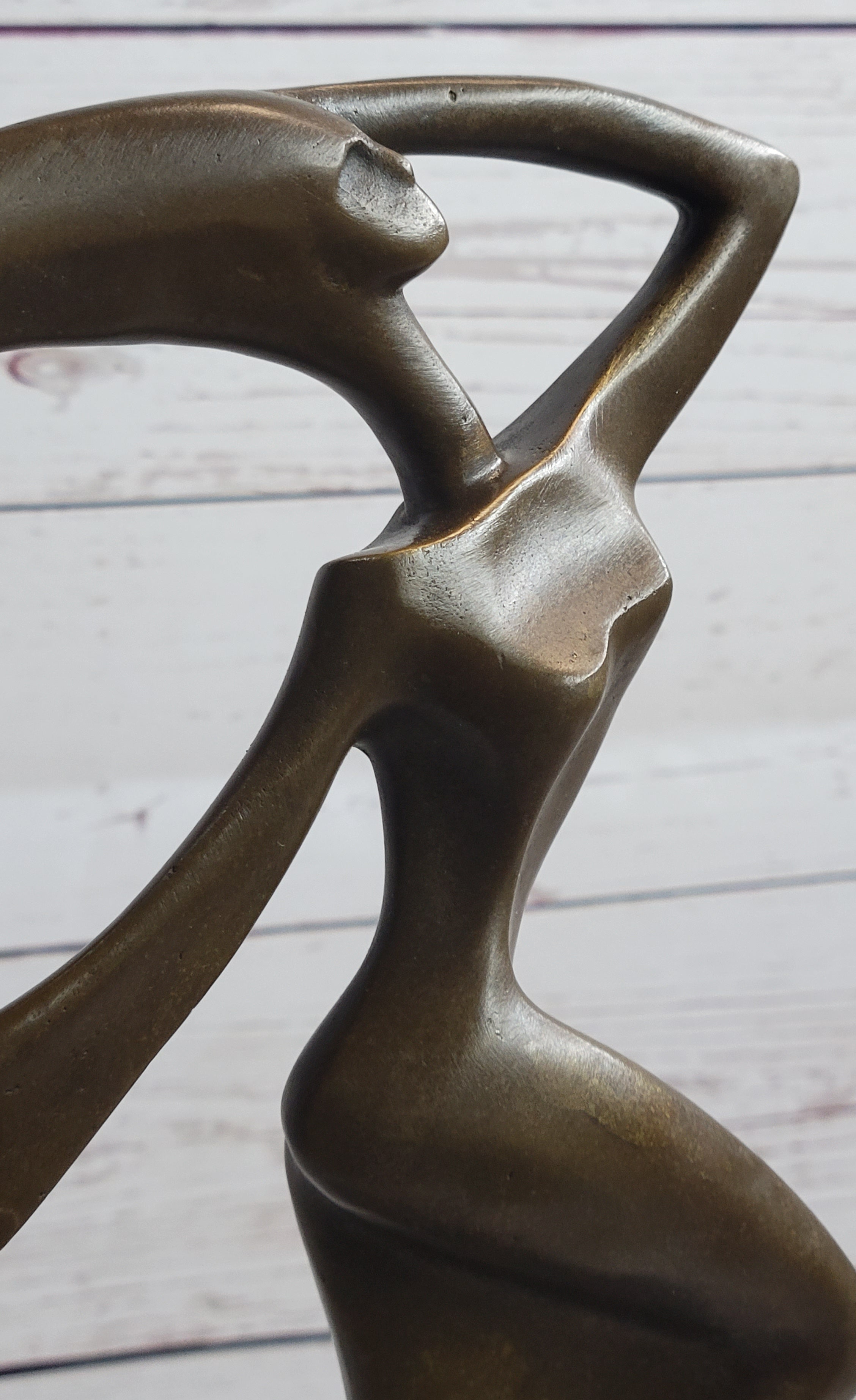 Abstract Surrealist Female Figure Modern Art Bronze Sculpture