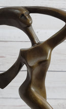 Abstract Surrealist Female Figure Modern Art Bronze Sculpture