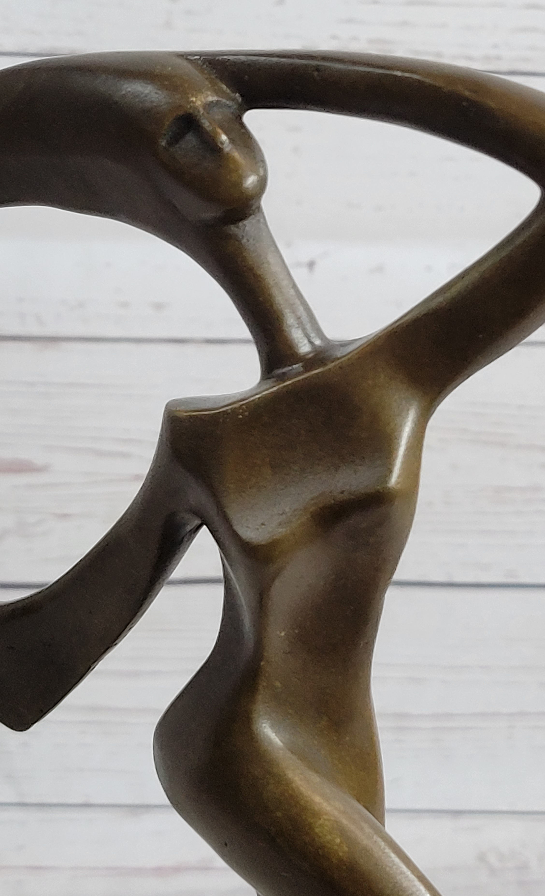 Abstract Surrealist Female Figure Modern Art Bronze Sculpture