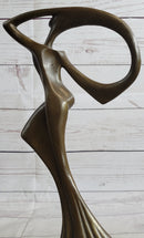Abstract Surrealist Female Figure Modern Art Bronze Sculpture