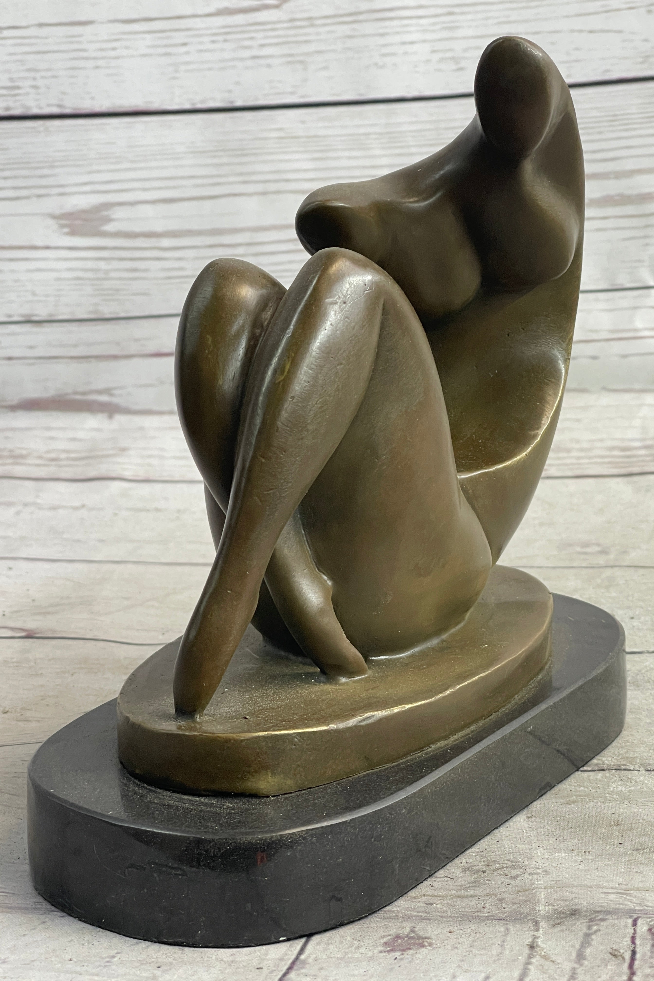 Abstract Modern Art Sexy Female Signed Artwork by Darvish Bronze