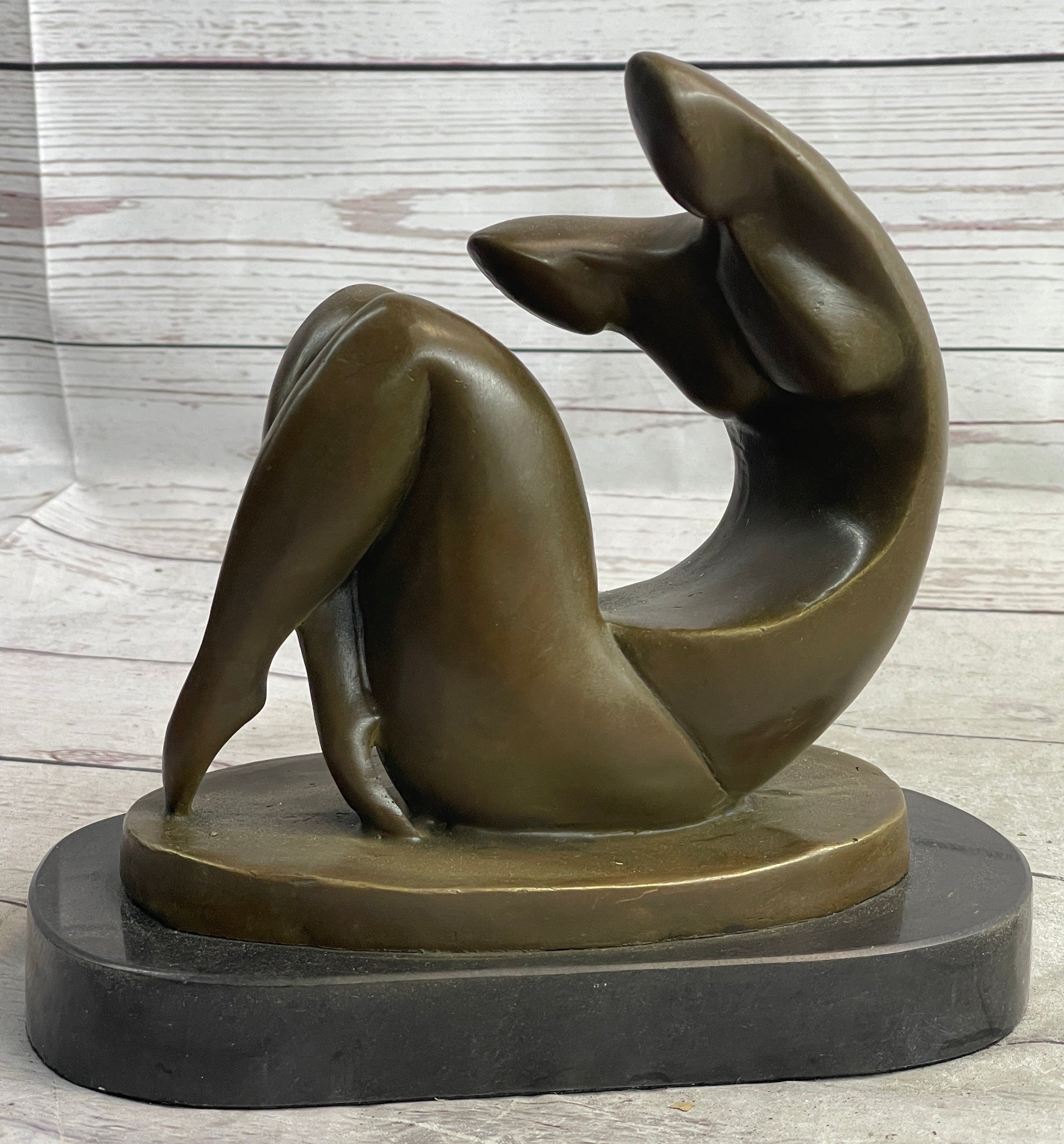 Abstract Modern Art Sexy Female Signed Artwork by Darvish Bronze