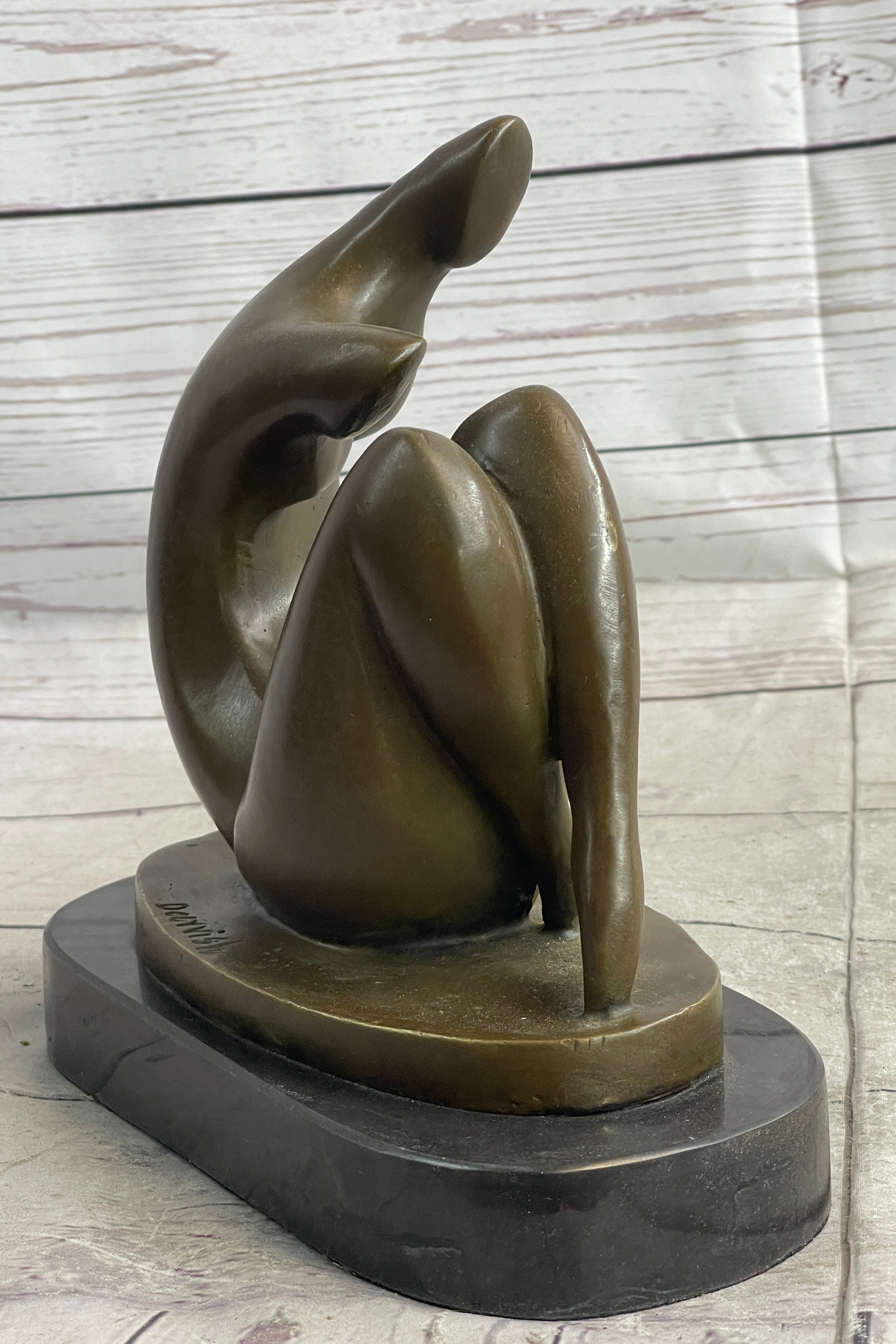 Abstract Modern Art Sexy Female Signed Artwork by Darvish Bronze