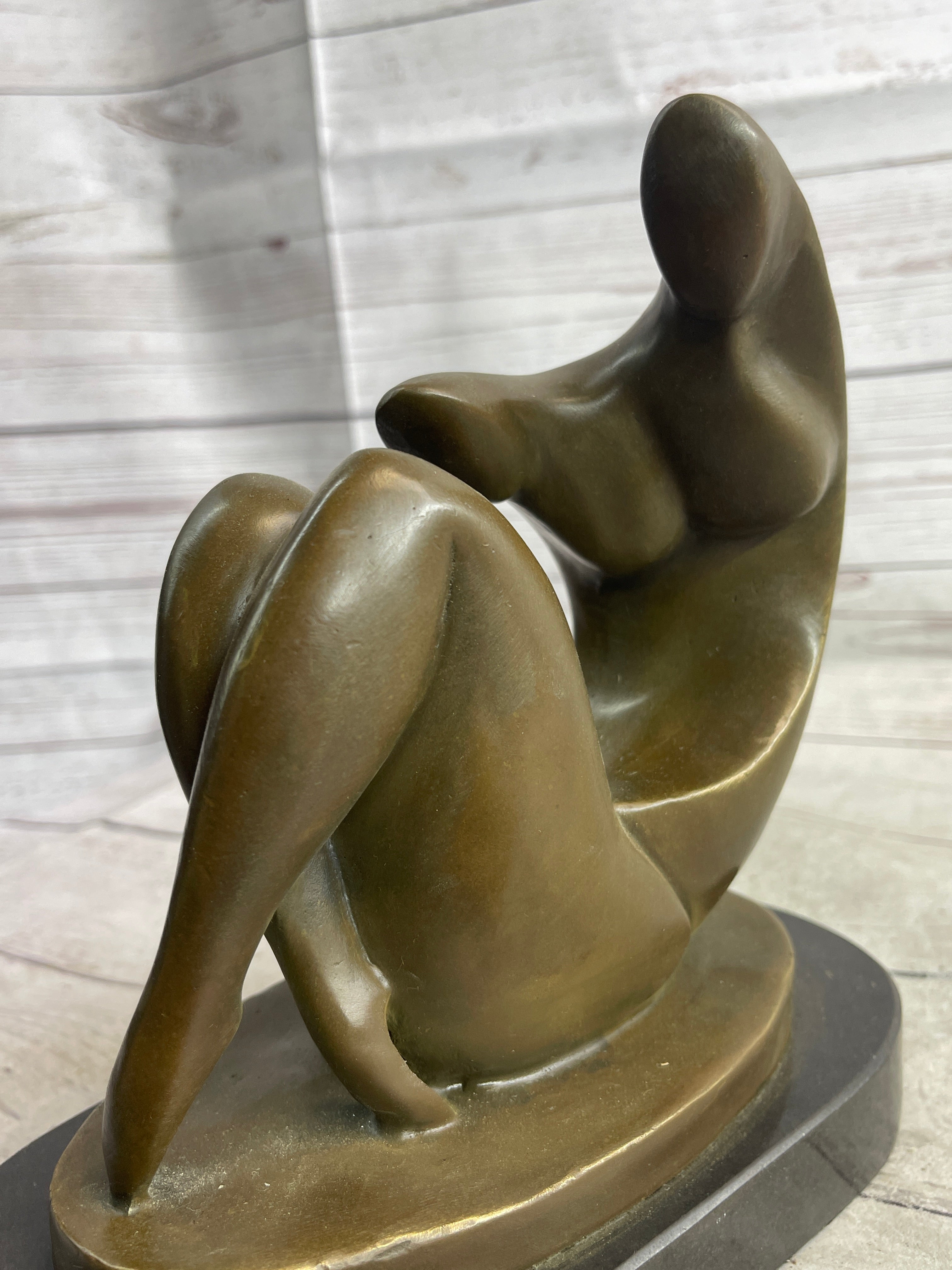 Abstract Modern Art Sexy Female Signed Artwork by Darvish Bronze