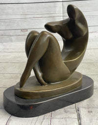 Abstract Modern Art Sexy Female Signed Artwork by Darvish Bronze