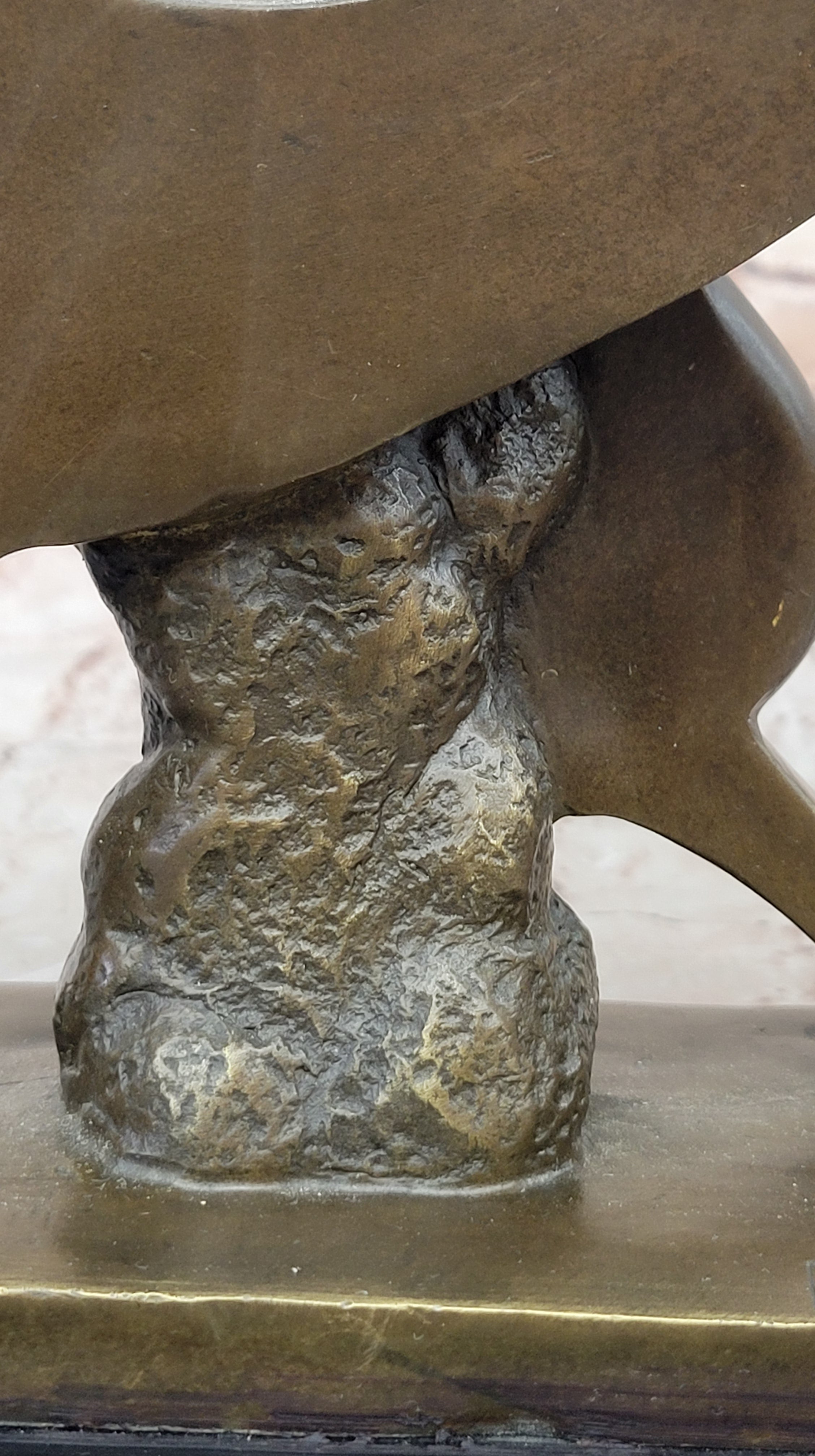 Abstract Bronze Deer – Modern Wildlife Art on Marble Base