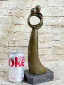 Abstract Modern Art Kissing Couple Genuine Bronze Sculpture