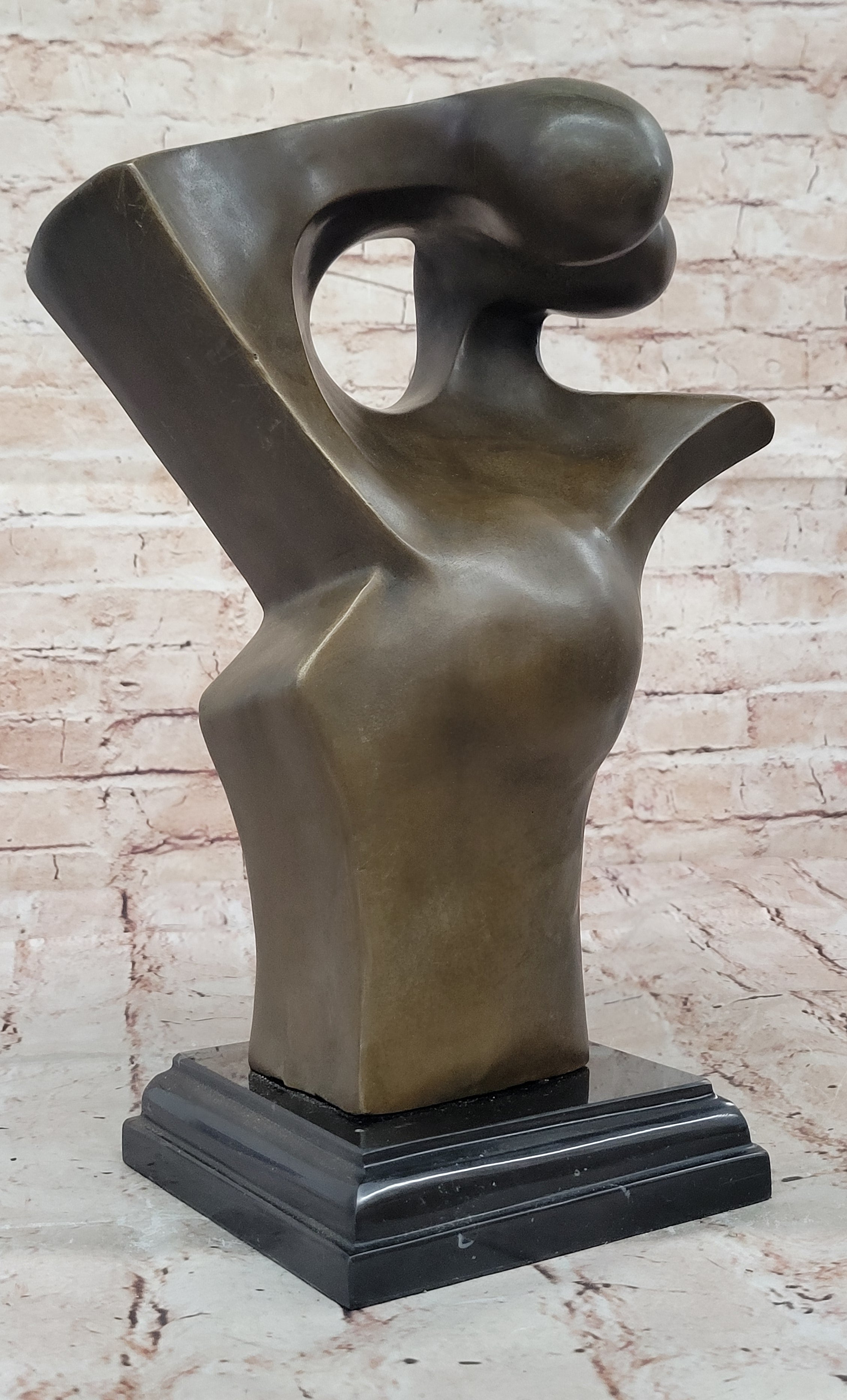 Abstract Female Form – Modern Bronze Sculpture