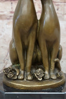 Slender Siamese Cats Kittens Bronze Sculpture 9" x 5"