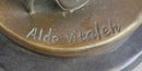 Signed Artwork by Vitaleh Sexy Woman with Bikini and Boots Bronze