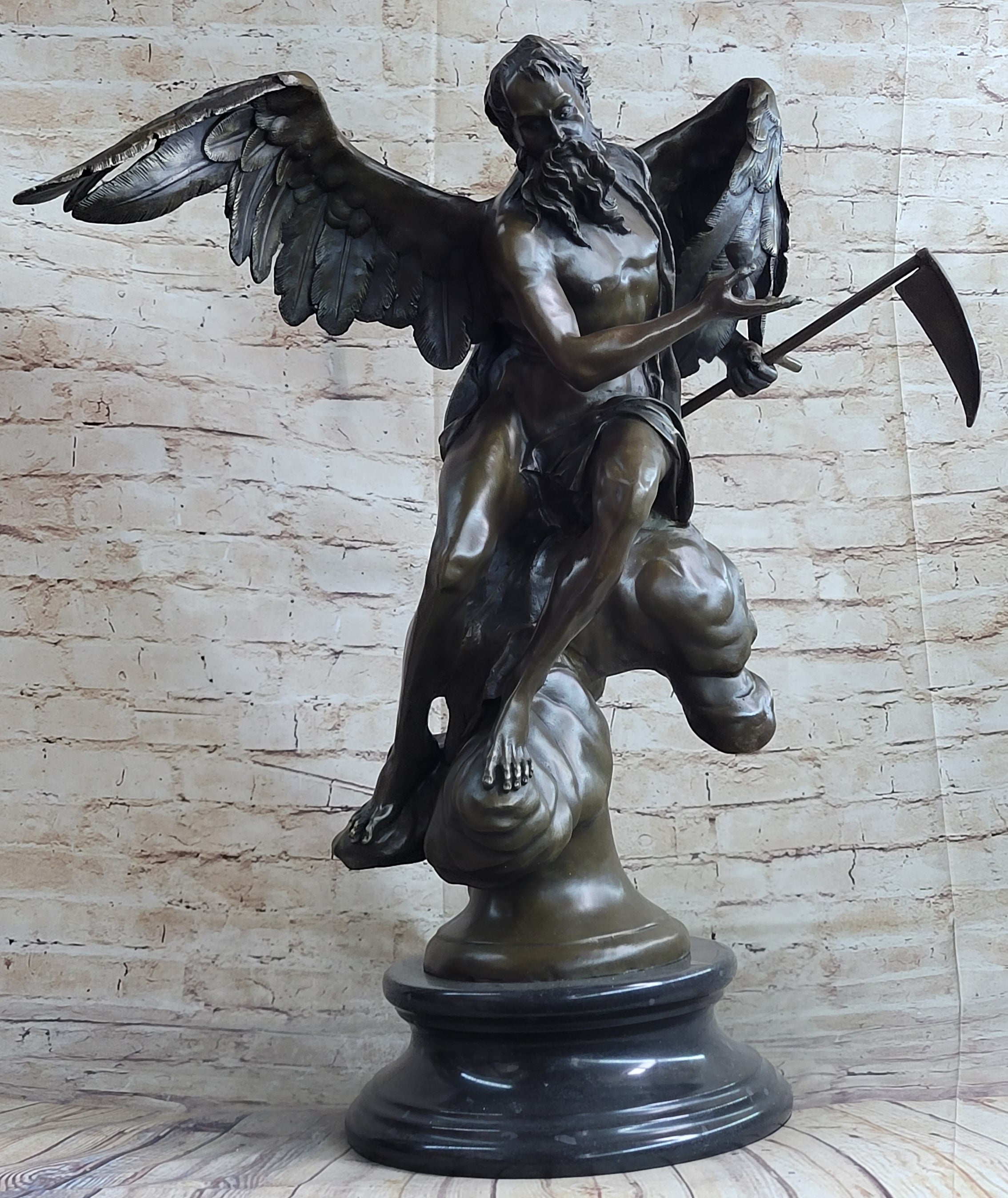Chronos Grim Reaper Greek Mythology Death God Bronze by Moreau