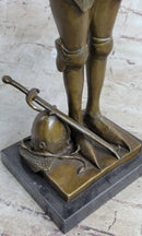 Joan of Arc Praying Heroine Bronze Marble Artwork