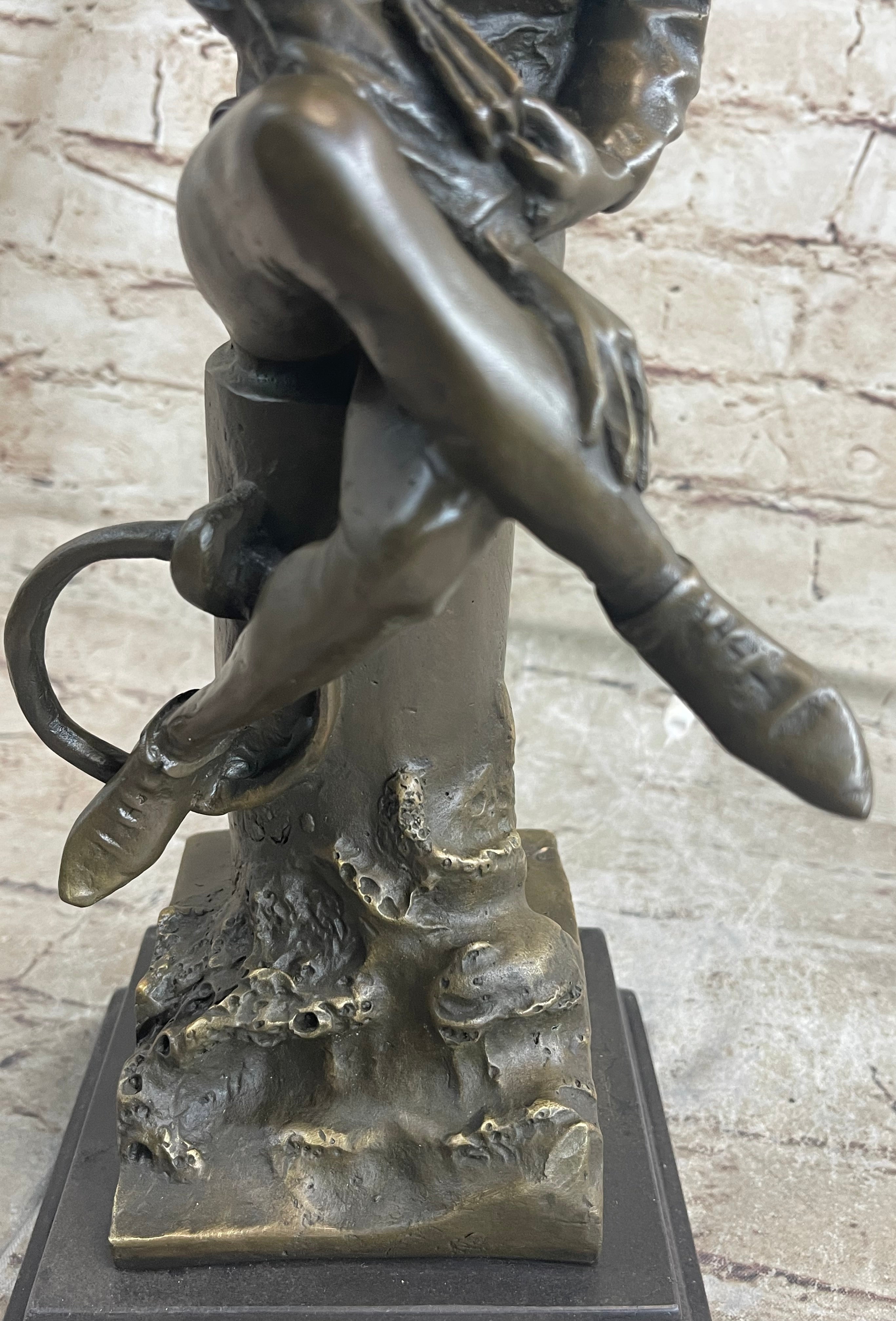 Bronze Boy Reading Book Sculpture Art