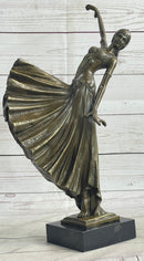 Bronze Sculpture After Chiparus Chorus Dancer Signed