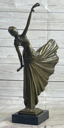 Bronze Sculpture After Chiparus Chorus Dancer Signed