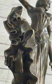 Bronze Sculpture After Chiparus Chorus Dancer Signed