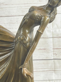 Bronze Sculpture After Chiparus Chorus Dancer Signed