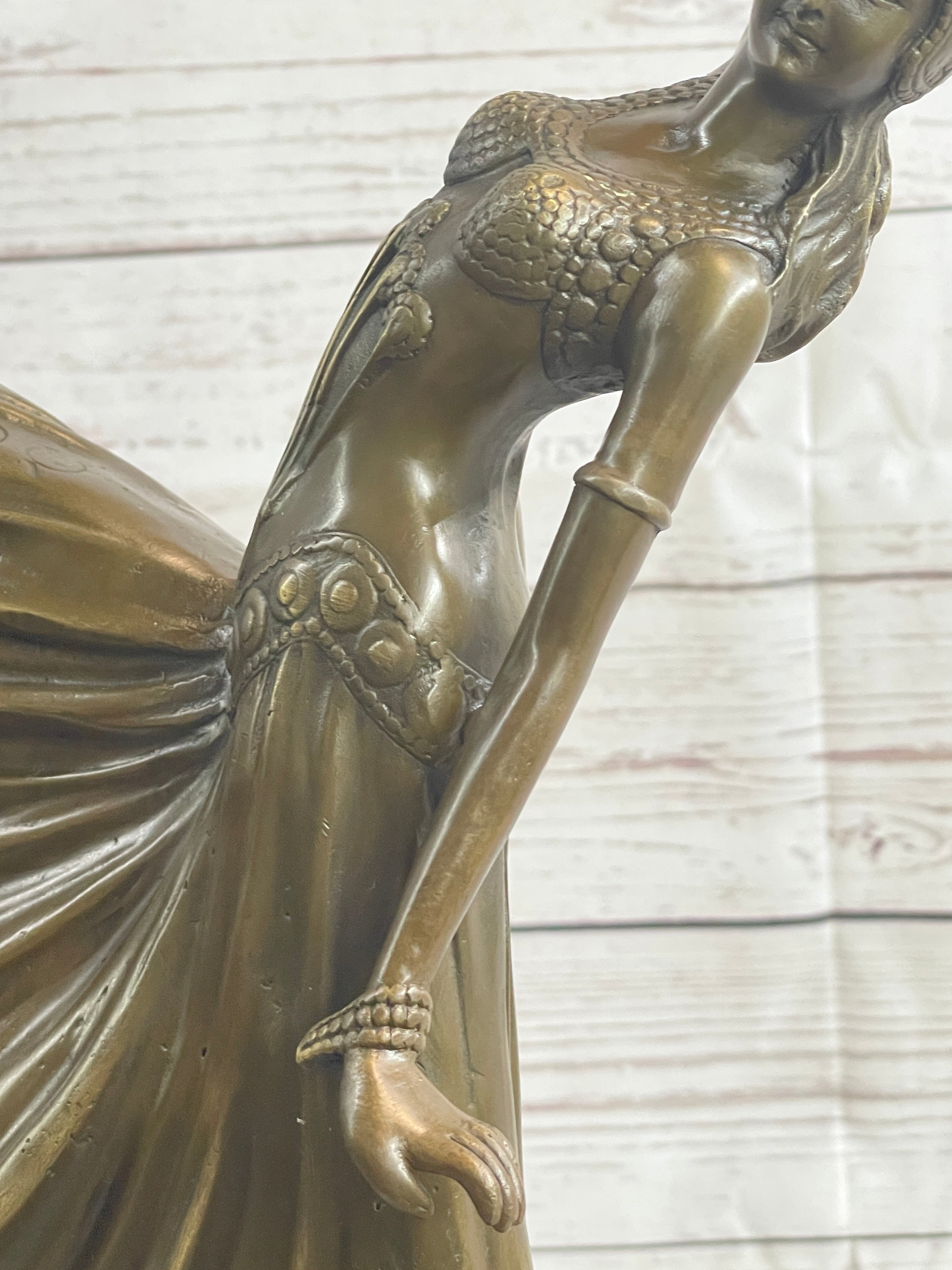 Bronze Sculpture After Chiparus Chorus Dancer Signed