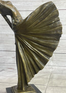 Bronze Sculpture After Chiparus Chorus Dancer Signed