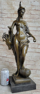 The Allegory of Bavaria by Gerhard Tellus Bavarica Nude Bronze Sculpture Statue