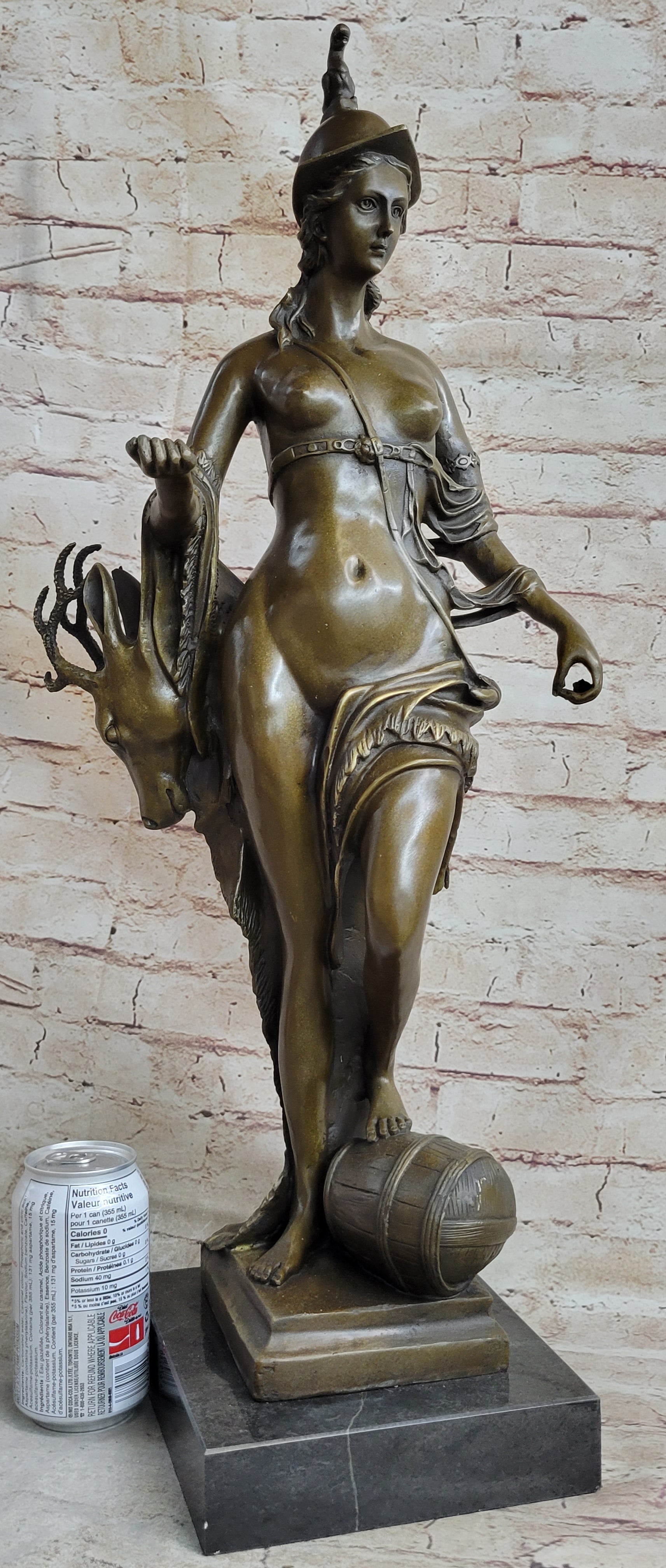 The Allegory of Bavaria by Gerhard Tellus Bavarica Nude Bronze Sculpture Statue