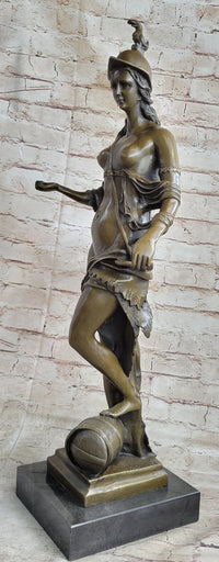 The Allegory of Bavaria by Gerhard Tellus Bavarica Nude Bronze Sculpture Statue