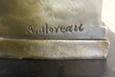 Art Deco Flapper Girl Bronze Metal Sculpture