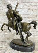 Clodion Centaur Abducting Nude Woman Bronze Statue Mythical Greek Art Sculpture