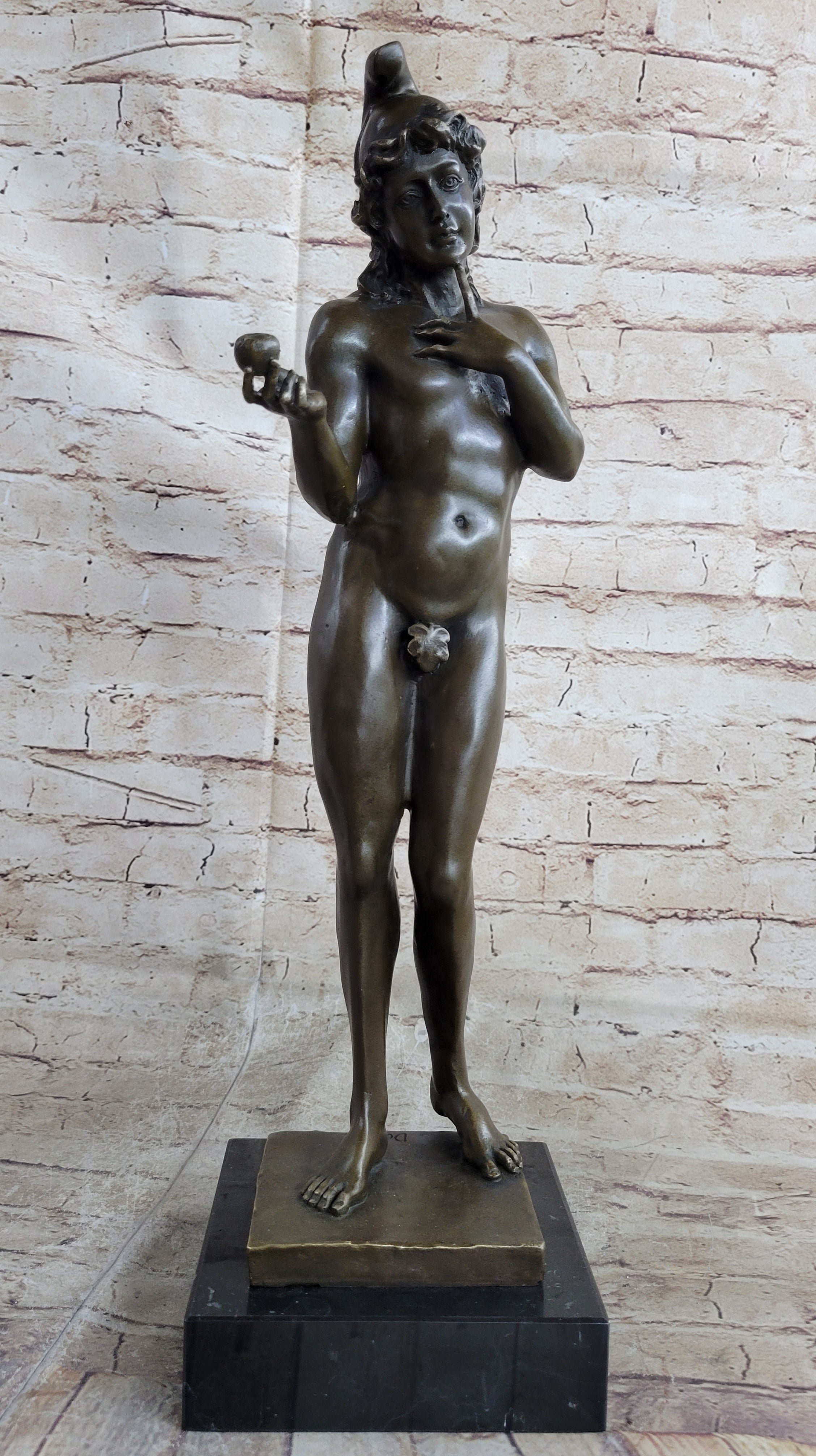 Bronze Statue Sculpture of Adam in the Garden of Eden