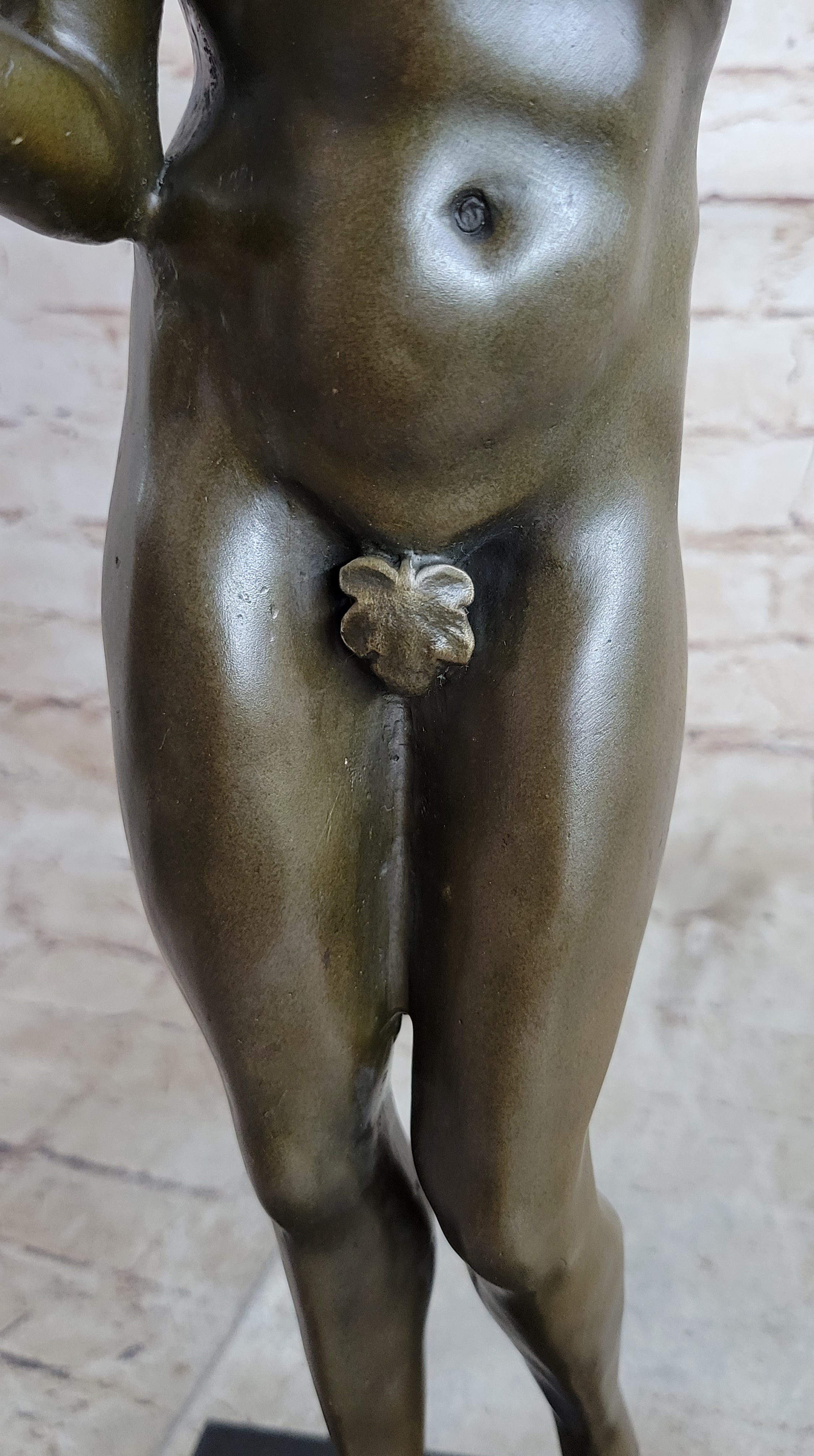 Bronze Statue Sculpture of Adam in the Garden of Eden