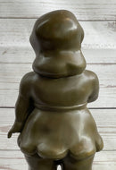 Fernando Botero Chubby Young Woman in Skirt Sculpture